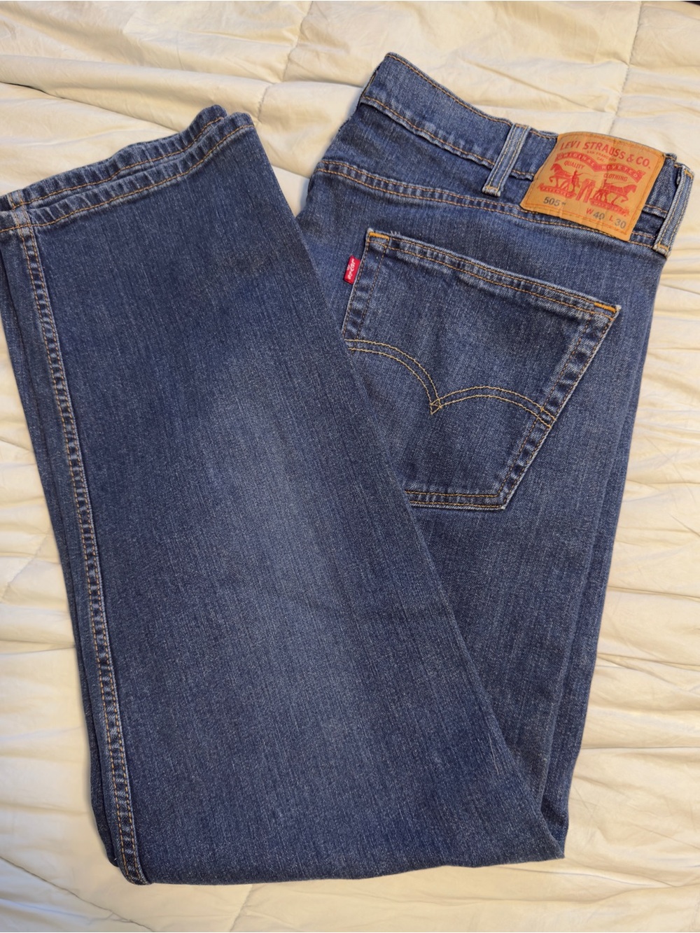 Levi's 505 Straight Men’s Jeans - Dark Blue Denim